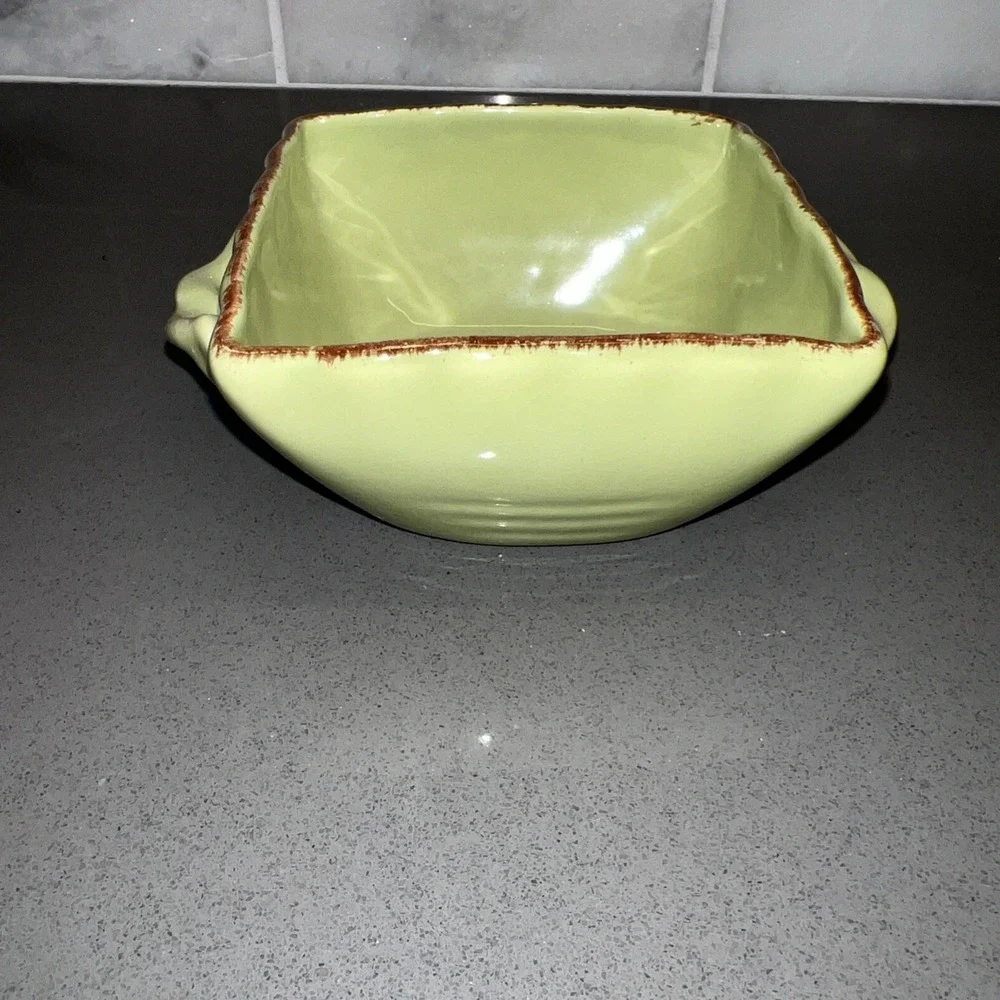 Park Designs Village Small Square Ruffled Baking Dish w/ Twisted Handles